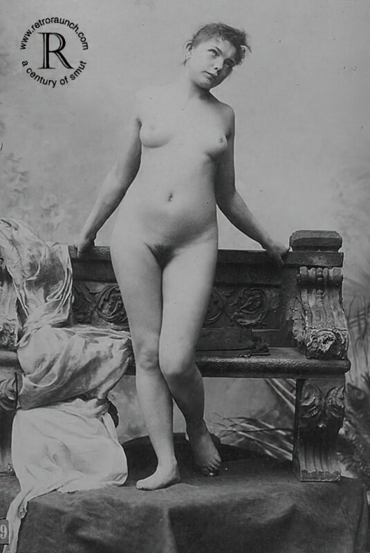 B&W Volume 5 Image of Naked / Nude Woman in the Vintage Era