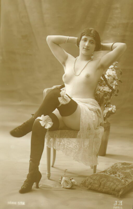 Volume 4 of Black and White Image of Naked / Nude Women and Girls in the Vintage Era