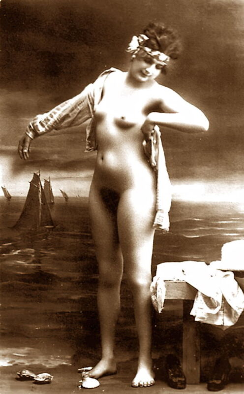 Volume 4 of Black and White Image of Naked / Nude Women and Girls in the Vintage Era