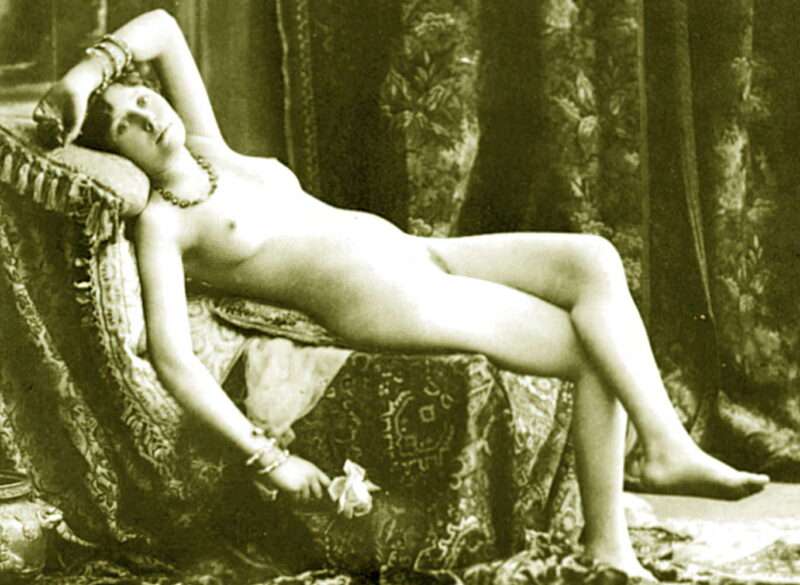 Volume 4 of Black and White Image of Naked / Nude Women and Girls in the Vintage Era