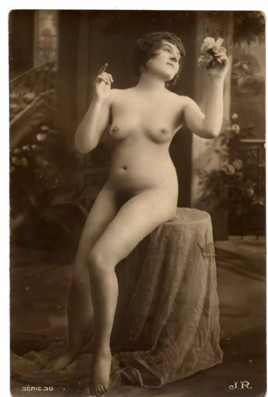 Volume 4 of Black and White Image of Naked / Nude Women and Girls in the Vintage Era