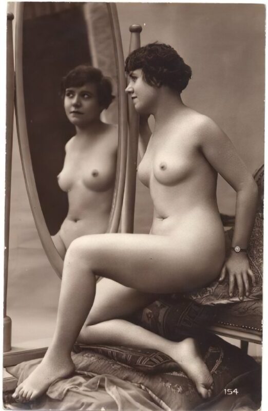 Volume 4 of Black and White Image of Naked / Nude Women and Girls in the Vintage Era