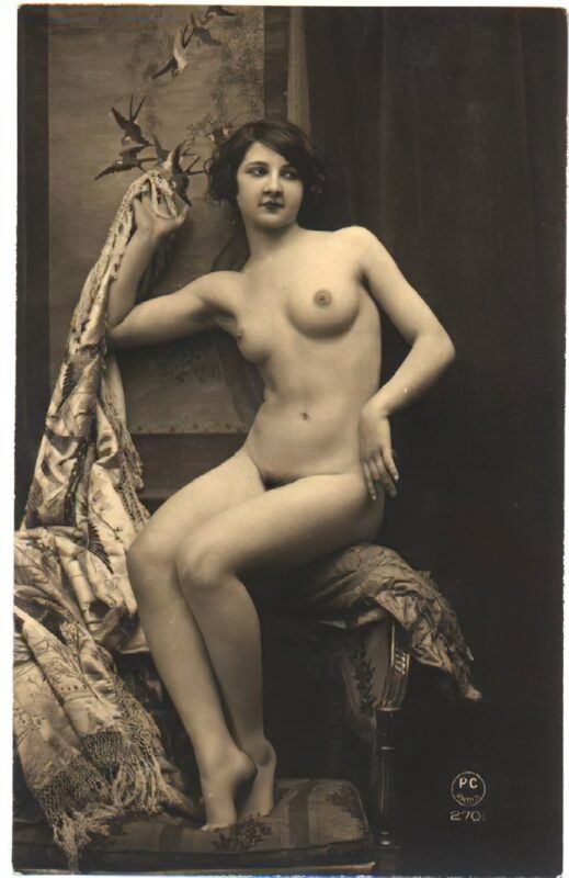 Volume 4 of Black and White Image of Naked / Nude Women and Girls in the Vintage Era
