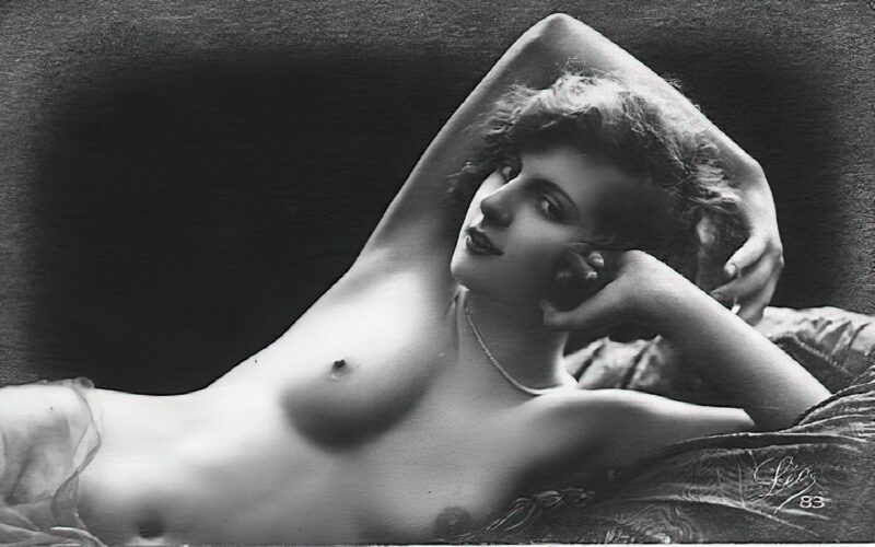 Volume 4 of Black and White Image of Naked / Nude Women and Girls in the Vintage Era