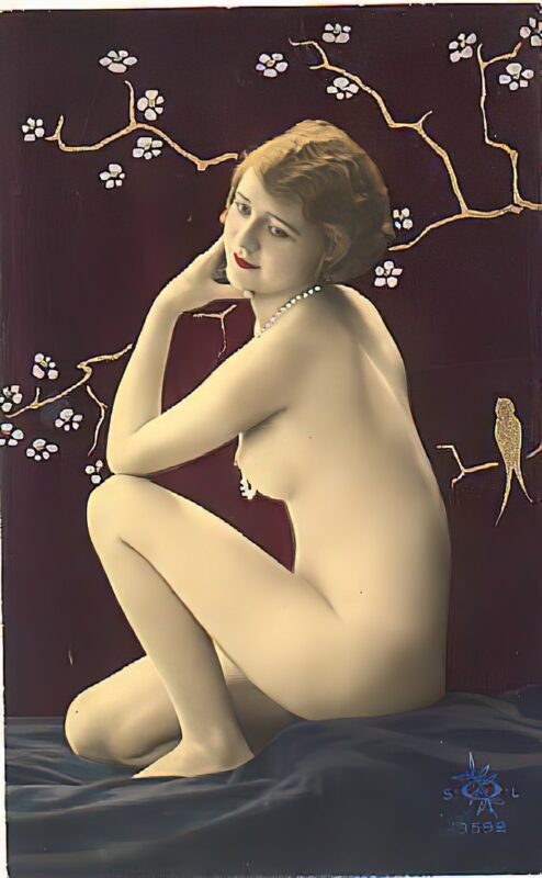Volume 4 of Black and White Image of Naked / Nude Women and Girls in the Vintage Era
