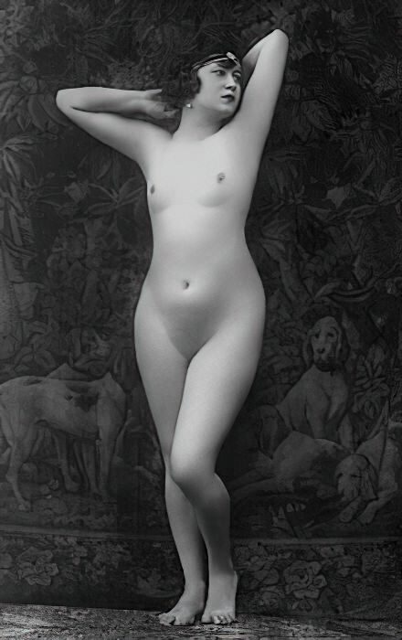 Volume 4 of Black and White Image of Naked / Nude Women and Girls in the Vintage Era
