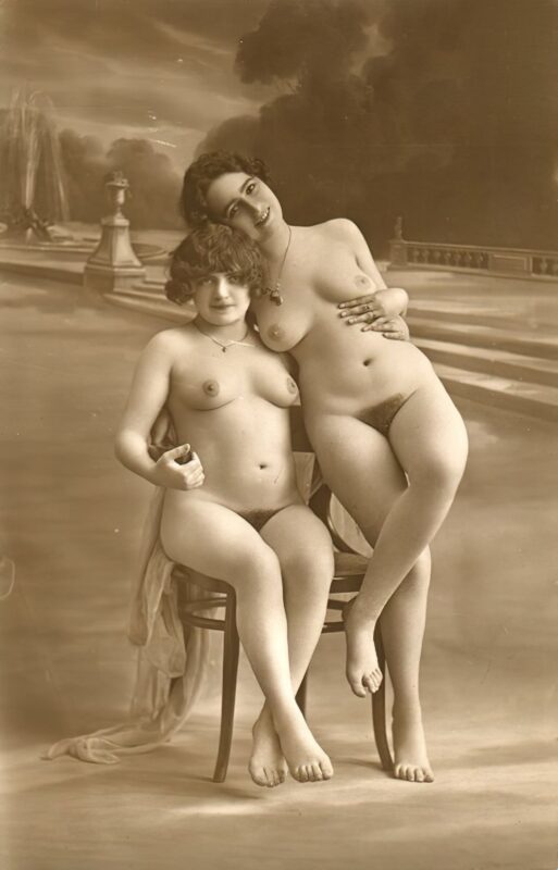 Volume 4 of Black and White Image of Naked / Nude Women and Girls in the Vintage Era