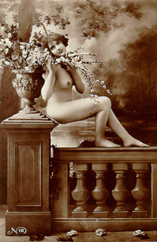 Volume 4 of Black and White Image of Naked / Nude Women and Girls in the Vintage Era