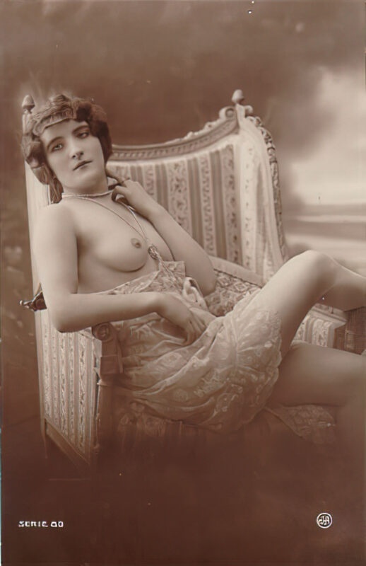 Volume 4 of Black and White Image of Naked / Nude Women and Girls in the Vintage Era