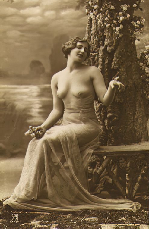 Volume 4 of Black and White Image of Naked / Nude Women and Girls in the Vintage Era