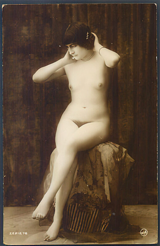 Volume 4 of Black and White Image of Naked / Nude Women and Girls in the Vintage Era