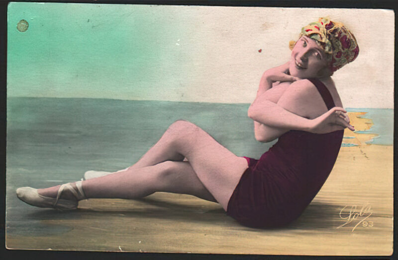 Bathing Suit, Bathing Beauties, Swimsuit Retro Beautiful Women of the Vintage Era in Bathing Suits and Swimsuits