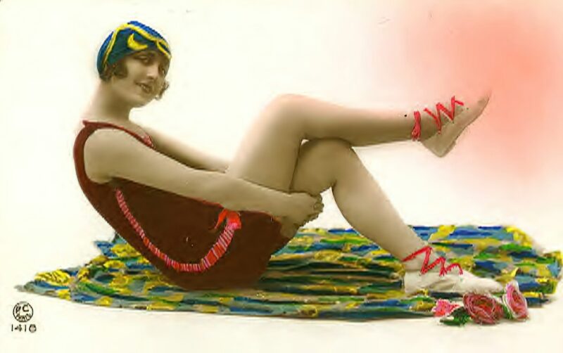 Bathing Suit, Bathing Beauties, Swimsuit Retro Beautiful Women of the Vintage Era in Bathing Suits and Swimsuits