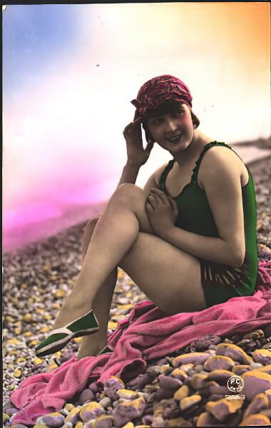 Bathing Suit, Bathing Beauties, Swimsuit Retro Beautiful Women of the Vintage Era in Bathing Suits and Swimsuits