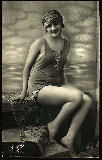 Bathing Suit, Bathing Beauties, Swimsuit Retro Beautiful Women of the Vintage Era in Bathing Suits and Swimsuits