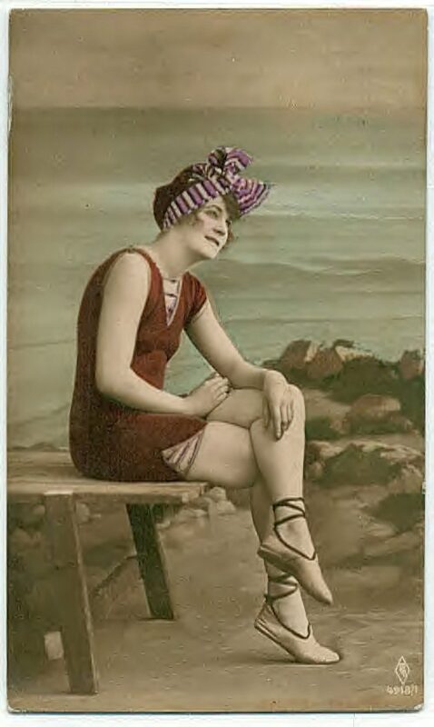 Bathing Suit, Bathing Beauties, Swimsuit Retro Beautiful Women of the Vintage Era in Bathing Suits and Swimsuits