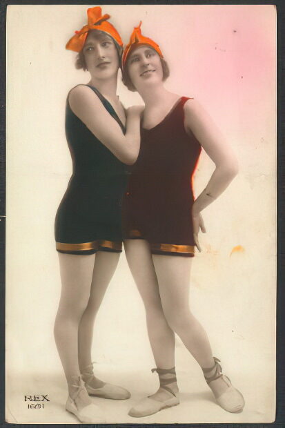 Bathing Suit, Bathing Beauties, Swimsuit Retro Beautiful Women of the Vintage Era in Bathing Suits and Swimsuits