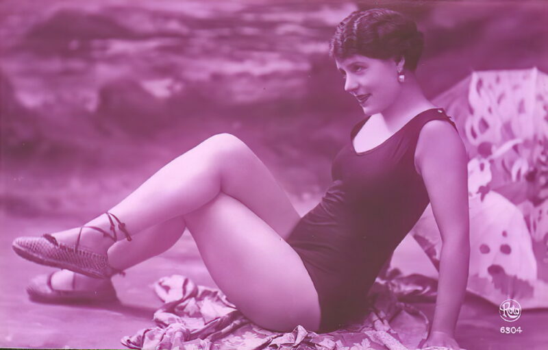 Bathing Suit, Bathing Beauties, Swimsuit Retro Beautiful Women of the Vintage Era in Bathing Suits and Swimsuits