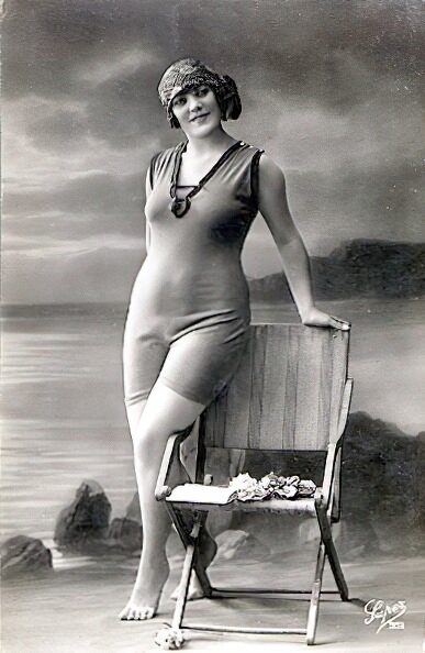 Bathing Suit, Bathing Beauties, Swimsuit Retro Beautiful Women of the Vintage Era in Bathing Suits and Swimsuits