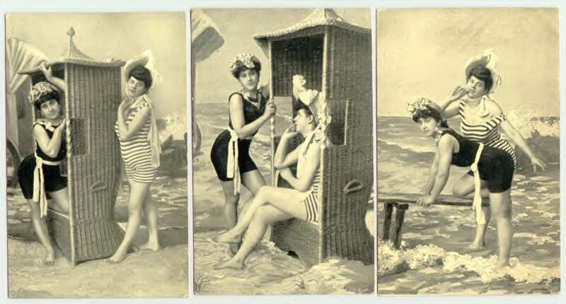Bathing Suit, Bathing Beauties, Swimsuit Retro Beautiful Women of the Vintage Era in Bathing Suits and Swimsuits