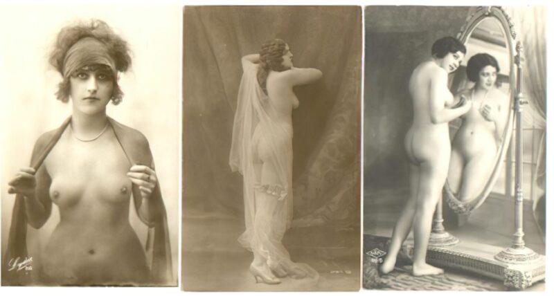 Volume 3 of Black and White Photo of Naked / Nude Women and Girls in the Vintage Era