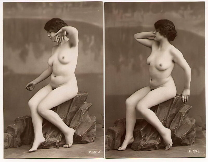 Volume 3 of Black and White Photo of Naked / Nude Women and Girls in the Vintage Era
