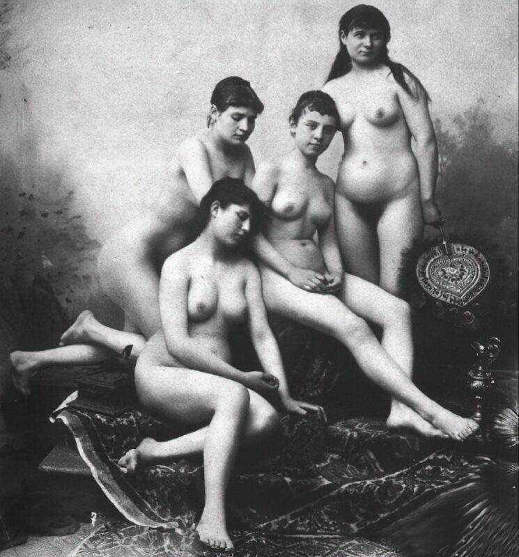 Volume 4 of Black and White Image of Naked / Nude Women and Girls in the Vintage Era