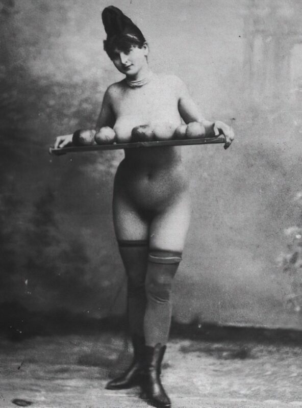 Volume 4 of Black and White Image of Naked / Nude Women and Girls in the Vintage Era