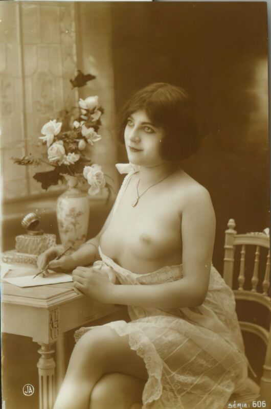 Volume 4 of Black and White Image of Naked / Nude Women and Girls in the Vintage Era