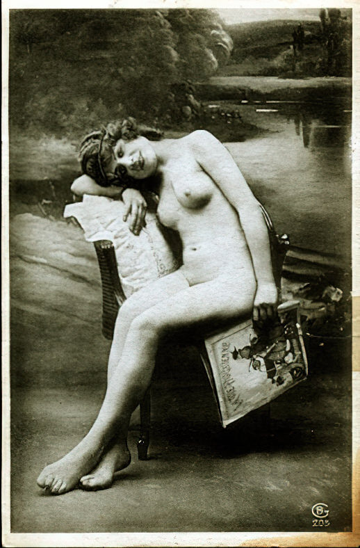 Volume 4 of Black and White Image of Naked / Nude Women and Girls in the Vintage Era