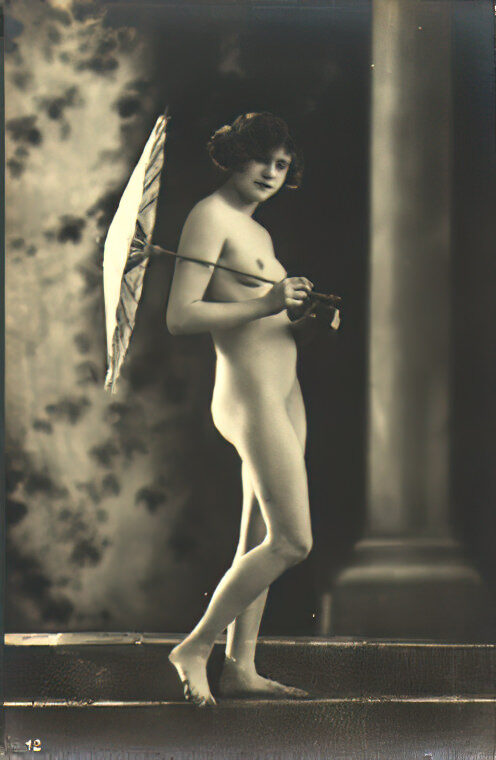 Volume 4 of Black and White Image of Naked / Nude Women and Girls in the Vintage Era
