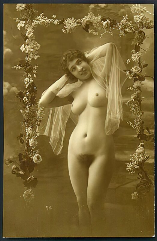 Volume 4 of Black and White Image of Naked / Nude Women and Girls in the Vintage Era