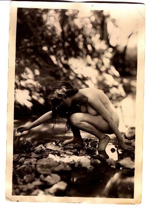 Volume 4 of Black and White Image of Naked / Nude Women and Girls in the Vintage Era