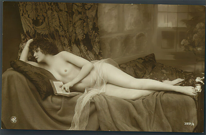 Volume 4 of Black and White Image of Naked / Nude Women and Girls in the Vintage Era