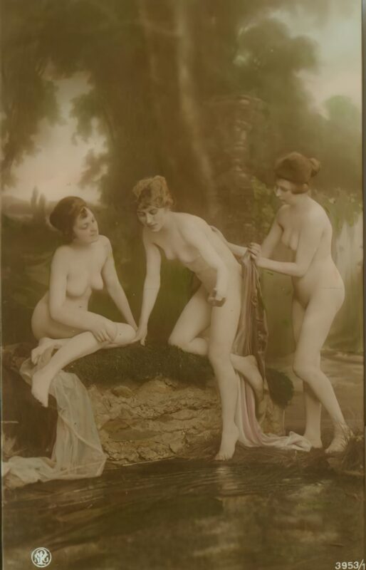 Volume 4 of Black and White Image of Naked / Nude Women and Girls in the Vintage Era