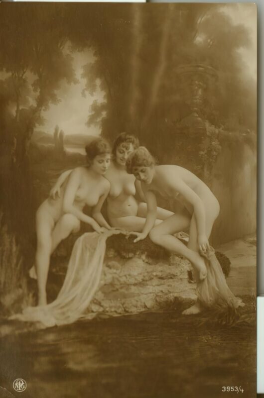 Volume 4 of Black and White Image of Naked / Nude Women and Girls in the Vintage Era