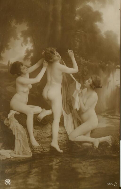 Volume 4 of Black and White Image of Naked / Nude Women and Girls in the Vintage Era
