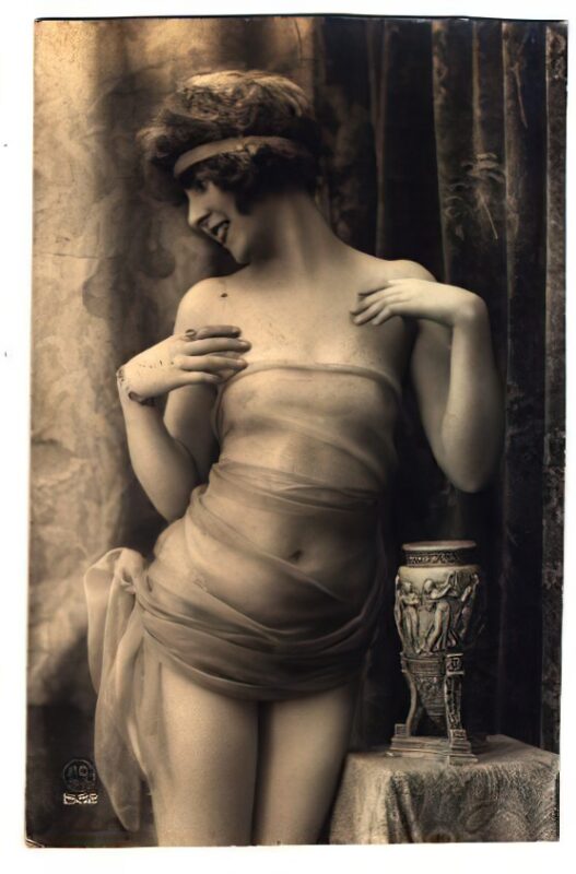 Volume 4 of Black and White Image of Naked / Nude Women and Girls in the Vintage Era