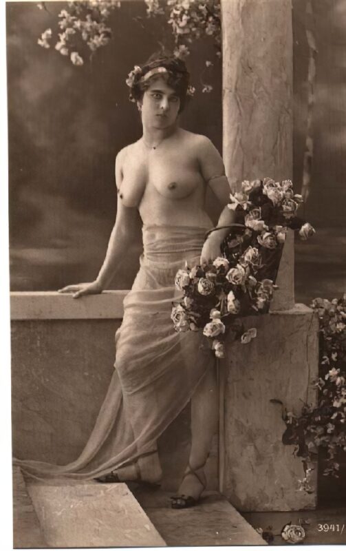 Volume 4 of Black and White Image of Naked / Nude Women and Girls in the Vintage Era