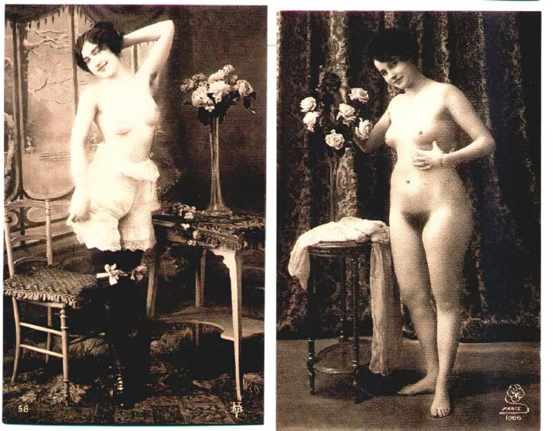 Volume 4 of Black and White Image of Naked / Nude Women and Girls in the Vintage Era