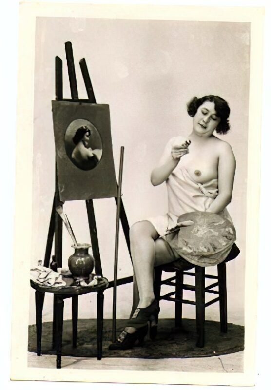 Volume 4 of Black and White Image of Naked / Nude Women and Girls in the Vintage Era