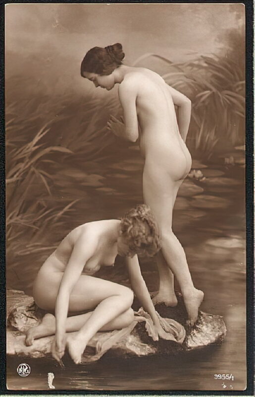 Volume 4 of Black and White Image of Naked / Nude Women and Girls in the Vintage Era