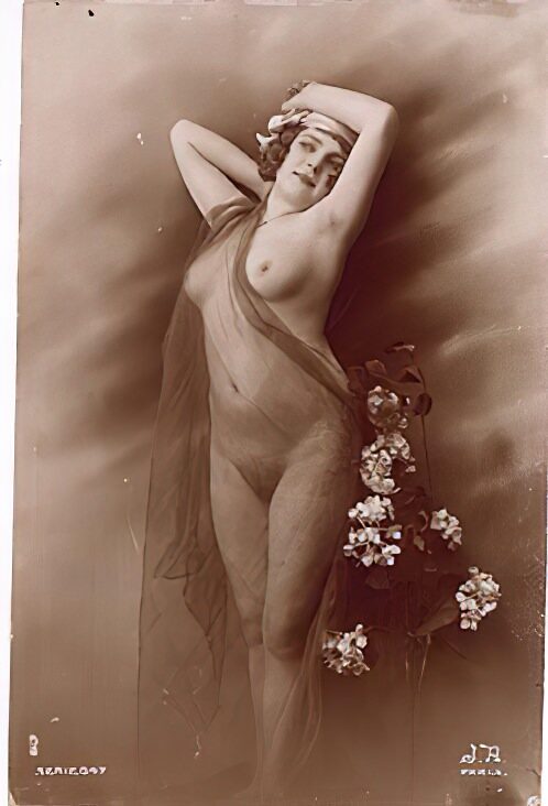 Volume 4 of Black and White Image of Naked / Nude Women and Girls in the Vintage Era
