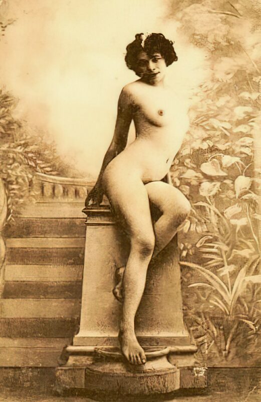 Volume 4 of Black and White Image of Naked / Nude Women and Girls in the Vintage Era