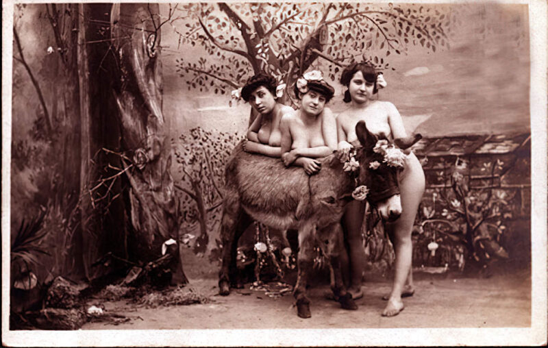 Volume 4 of Black and White Image of Naked / Nude Women and Girls in the Vintage Era