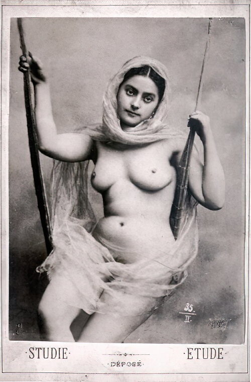Volume 4 of Black and White Image of Naked / Nude Women and Girls in the Vintage Era