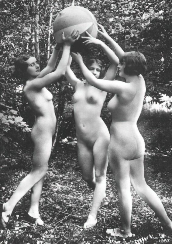 Volume 4 of Black and White Image of Naked / Nude Women and Girls in the Vintage Era
