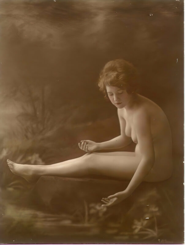 Volume 4 of Black and White Image of Naked / Nude Women and Girls in the Vintage Era