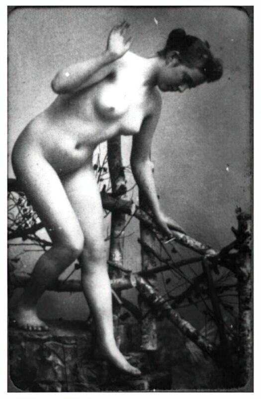 B&W Volume 5 Image of Naked / Nude Woman in the Vintage Era