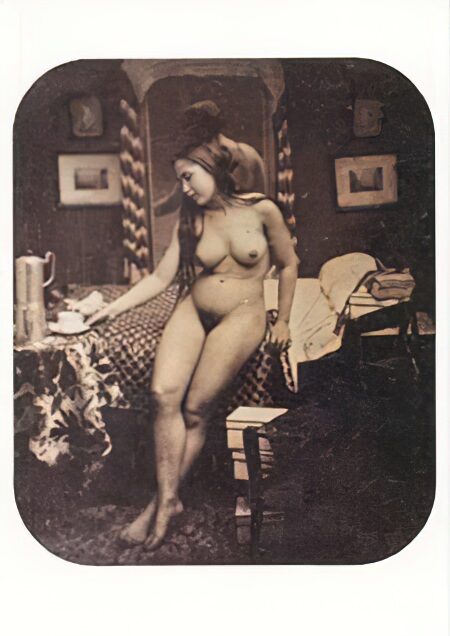 B&W Volume 5 Image of Naked / Nude Woman in the Vintage Era